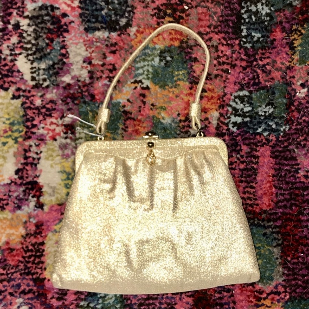 Vintage 1950s After Five Gold Purse and Coin Purse